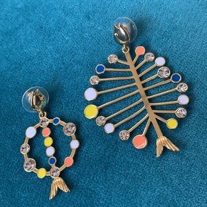 J.Crew asymmetric fish earrings